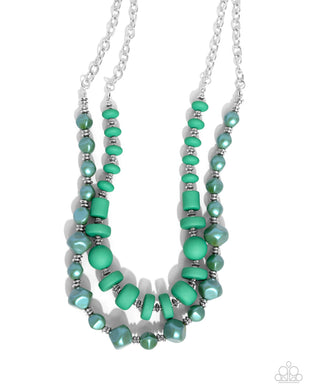 Shape Shifting Sense - Green Necklace