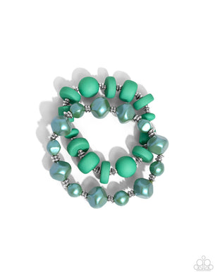 Shape Shifting Season - Green Set of Bracelets