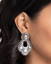 Load image into Gallery viewer, Handcrafted Horseshoe - Blue Post Earrings