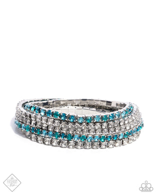 Feminine Fan - Blue Set of Bracelets
