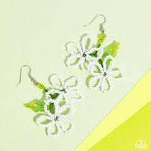 Load image into Gallery viewer, Beaded Blooms - White Earrings