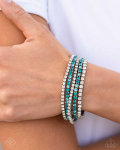 Feminine Fan - Blue Set of Bracelets