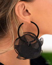 Load image into Gallery viewer, Passionate Promenade - Black Hoop Earrings