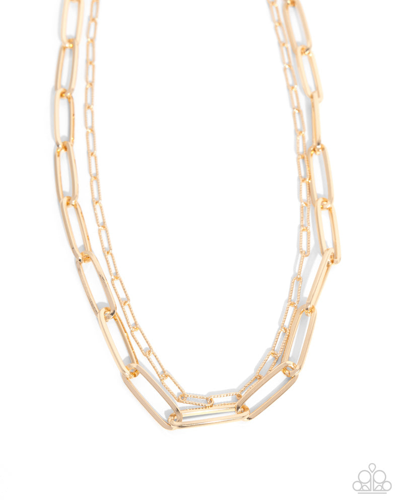 Monochromatic Matinee - Gold Necklace