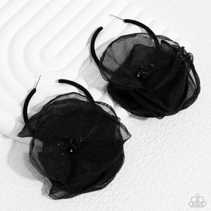 Passionate Promenade - Black Hoop Earrings