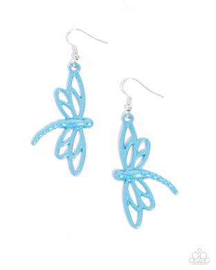 Dapper Dragonfly - Blue Earrings