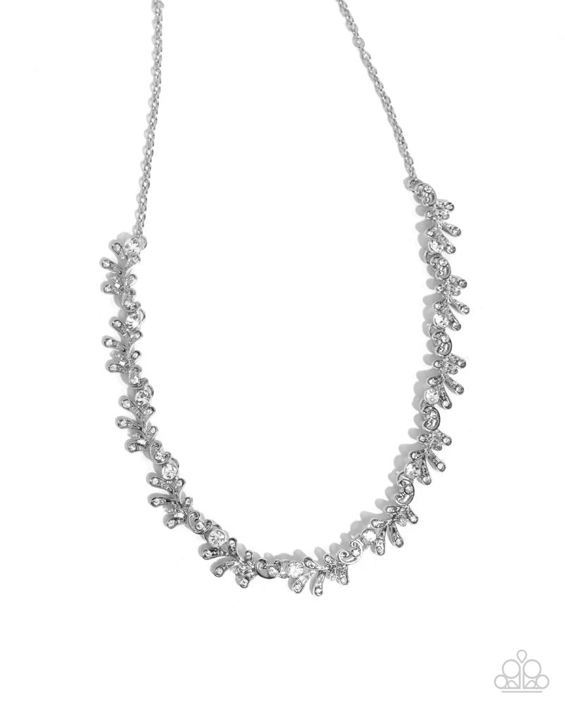 Leafy Lady - White Necklace
