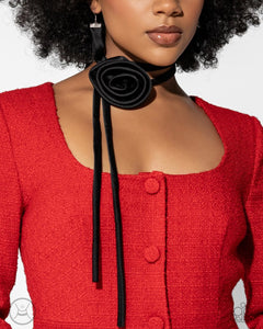 Rosette Reality - Black Choker Necklace