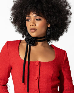 Rosette Reality - Black Choker Necklace