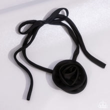 Load image into Gallery viewer, Rosette Reality - Black Choker Necklace