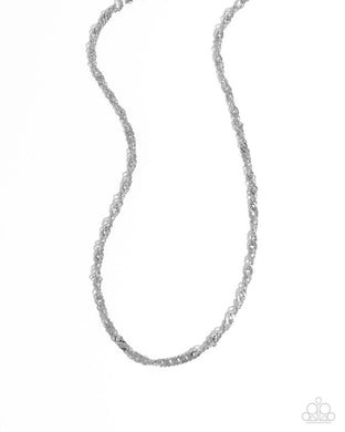 Chain Confrontation - Silver Stainless Steel Necklace