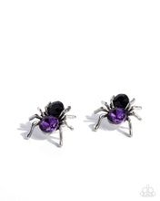 Load image into Gallery viewer, Black Widow - Purple Post Earrings
