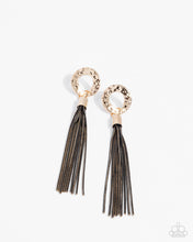Load image into Gallery viewer, Corded Character - Black Post Earrings