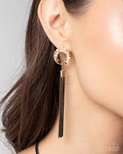 Load image into Gallery viewer, Corded Character - Black Post Earrings