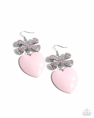 Suitable Sweetheart - Pink Earrings