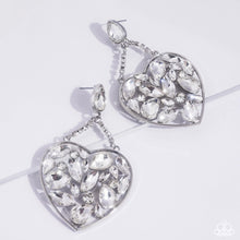 Load image into Gallery viewer, Glittery Gait - White Post Earrings