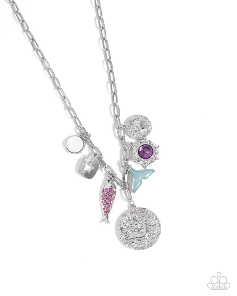 Mismatched Mystery - Purple Necklace