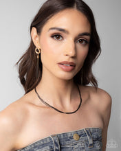 Load image into Gallery viewer, Corded Character - Black Post Earrings