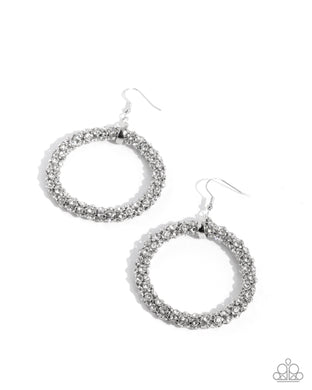 Breathtaking Beacon - White Earrings
