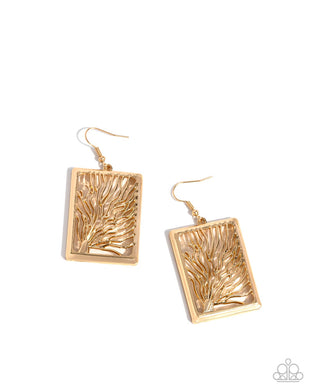 Textured Trial - Gold Earrings