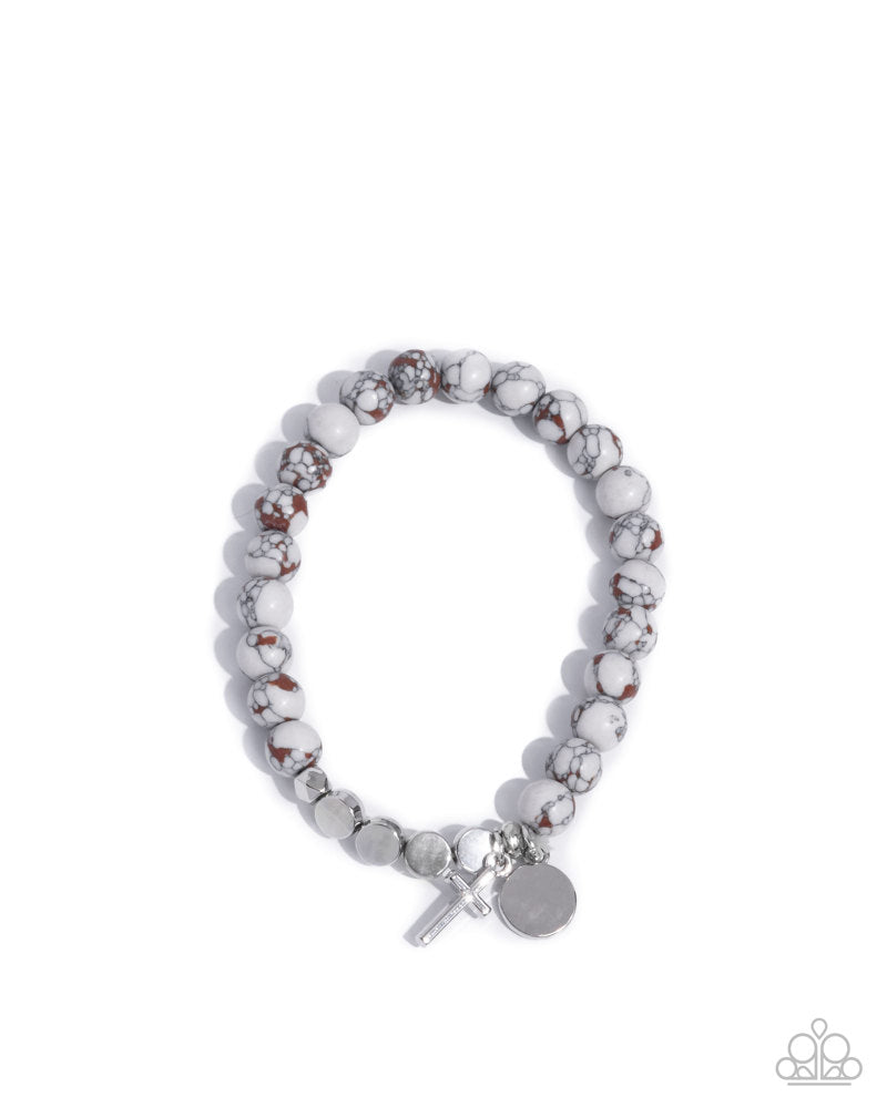 Devout Debut - White Bracelet