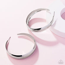 Load image into Gallery viewer, Gravity Generosity - Silver Hoop Earrings