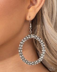 Breathtaking Beacon - White Earrings