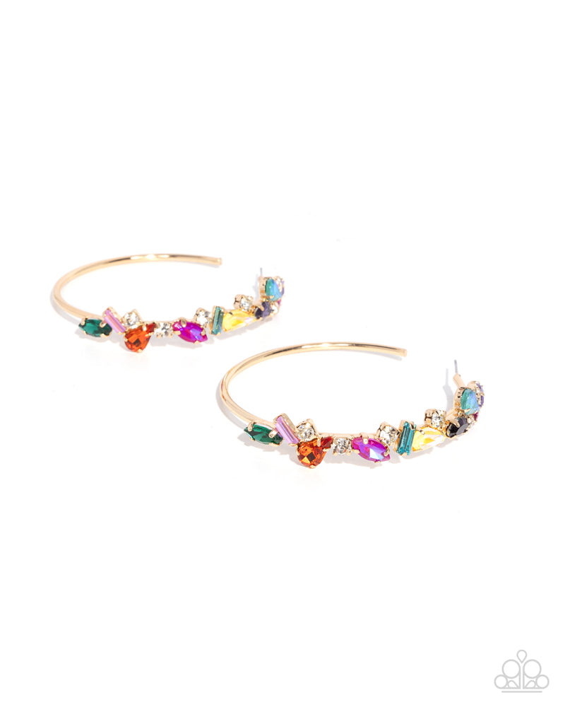 Multicolored Memory - Multi Hoop Earrings