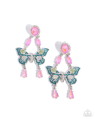 Fluttering Finish - Multi Post Earrings