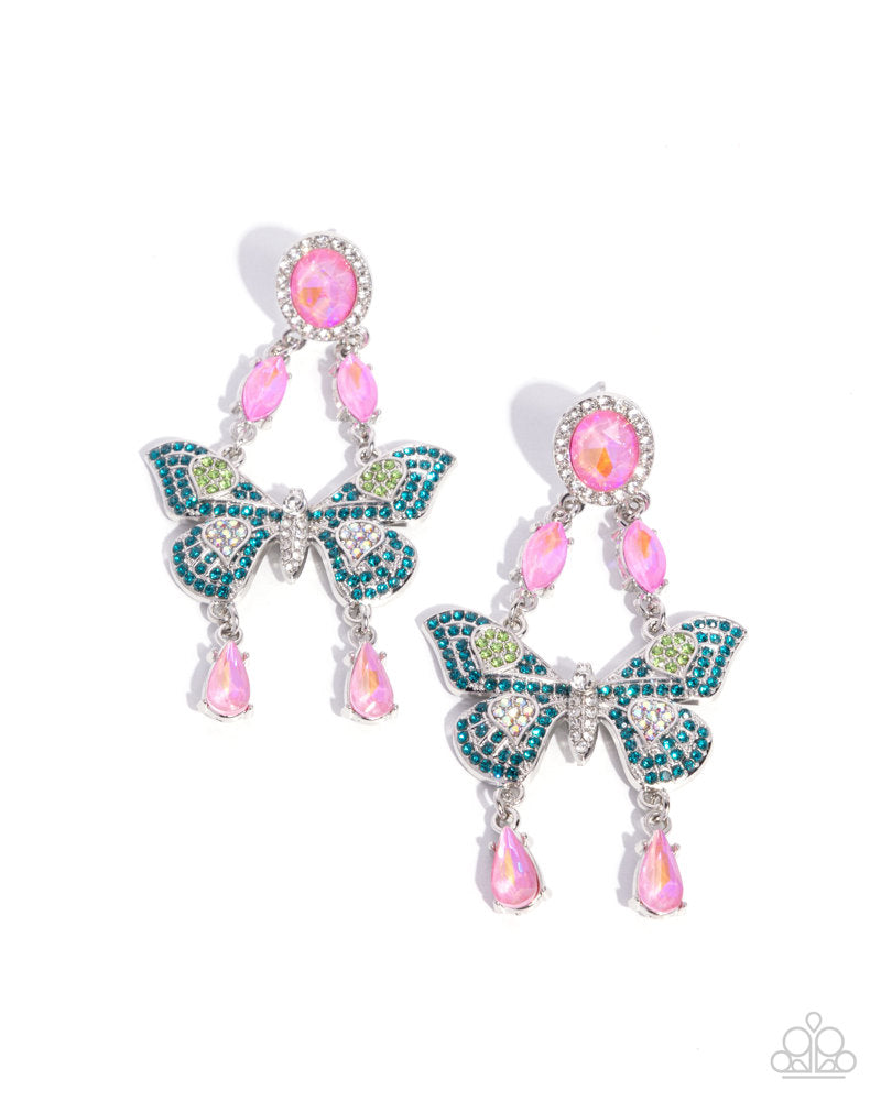 Fluttering Finish - Multi Post Earrings