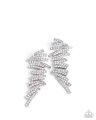 Scattered Surety - White Post Earrings