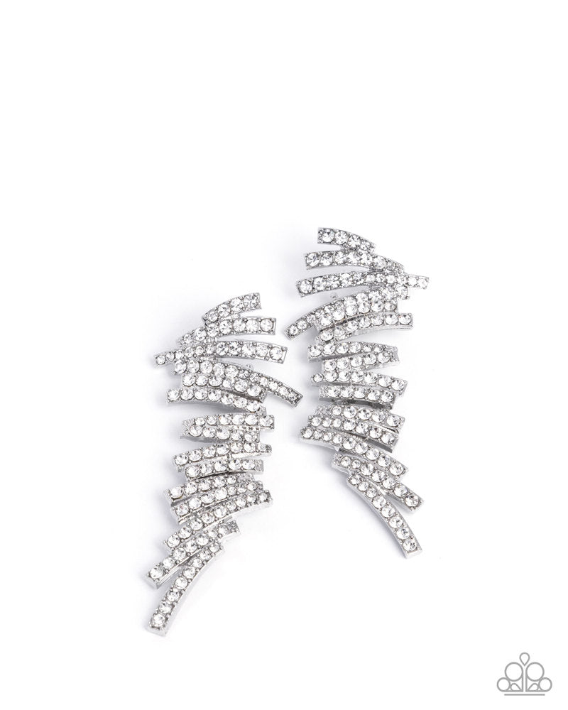 Scattered Surety - White Post Earrings