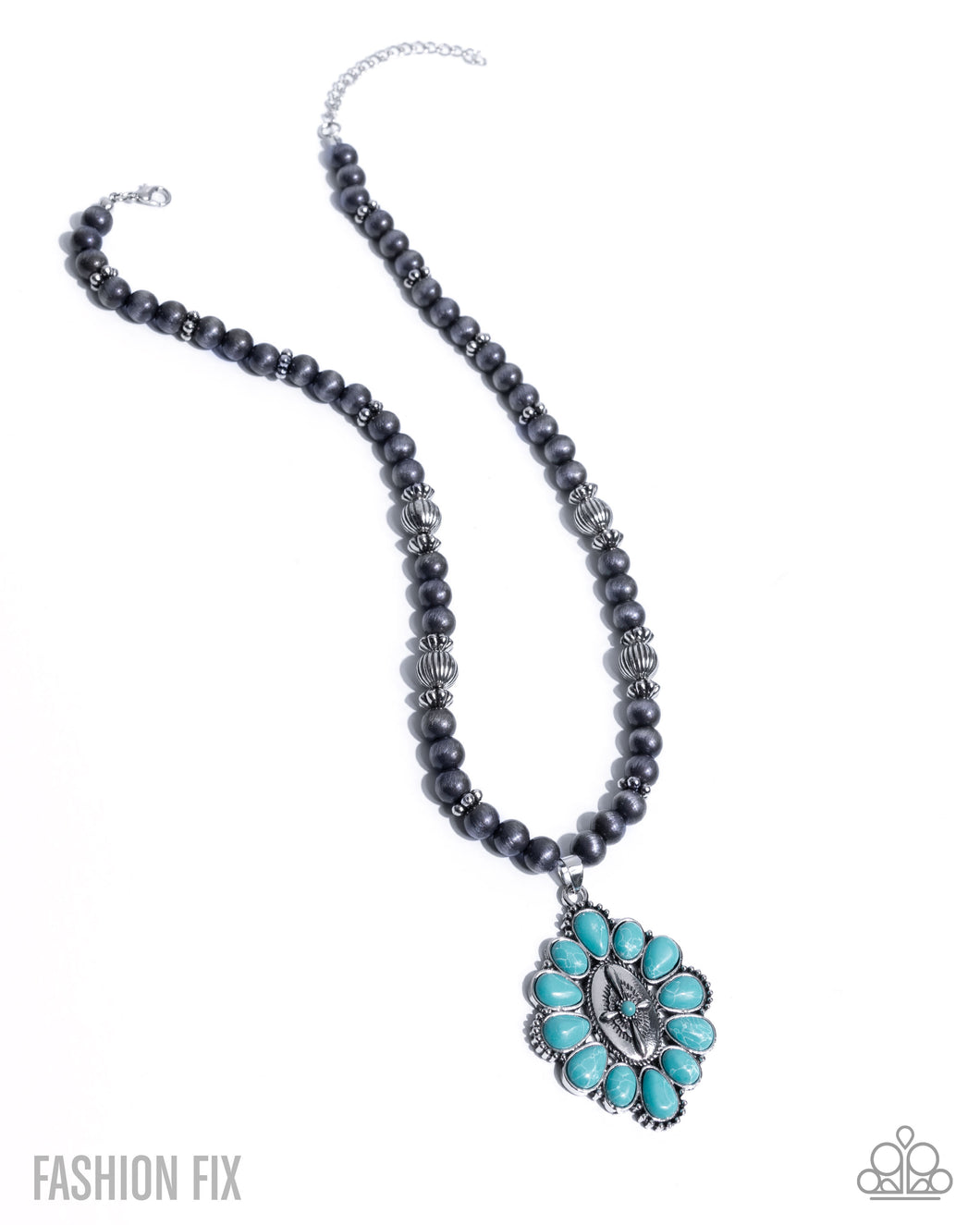 Traditional Tapestry - Blue Necklace