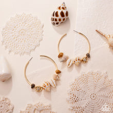 Load image into Gallery viewer, Seashell Sonnet - Gold Hoop Earrings