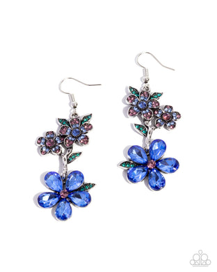 Breathtaking Bloom - Blue Earrings