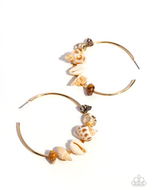 Seashell Sonnet - Gold Hoop Earrings