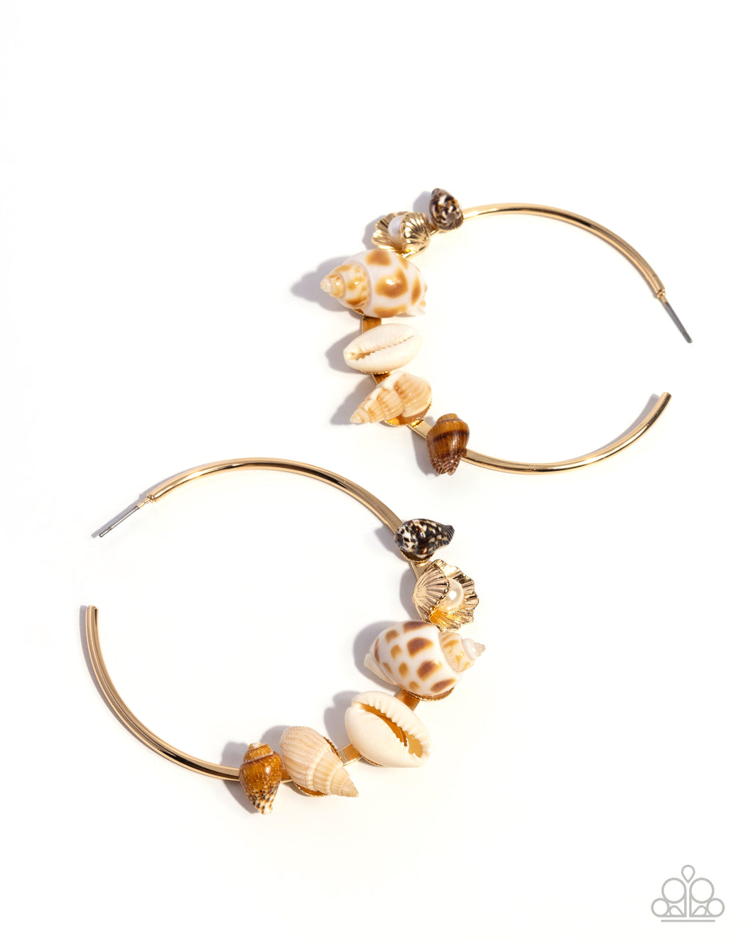 Seashell Sonnet - Gold Hoop Earrings