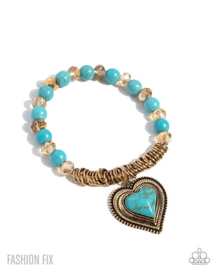 Horseshoe Heartthrob - Gold Bracelet
