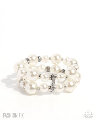 Elegant Echo - White Bracelet