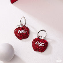 Load image into Gallery viewer, Adorable ABCs - Red Hoop Earrings