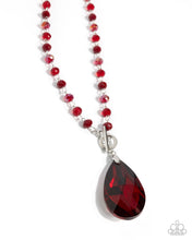 Load image into Gallery viewer, Teardrop Tale - Red Necklace