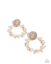 Load image into Gallery viewer, Wistfully Waltzing - Gold Post Earrings