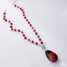 Load image into Gallery viewer, Teardrop Tale - Red Necklace
