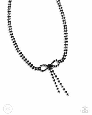 Dapper Delicacy - Black Choker Necklace