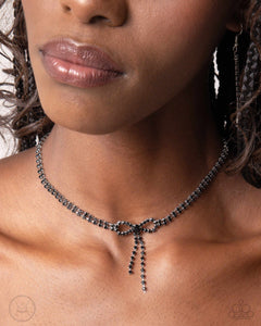 Dapper Delicacy - Black Choker Necklace