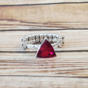 Tenacious Twinkle - Red Dainty Ring