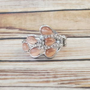 Cats Eye Cadence - Orange Dainty Ring