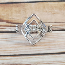 Load image into Gallery viewer, Diamond Duo - Silver Dainty Ring