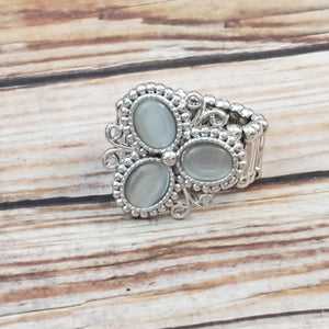 Bewitched Blossoms - White Ring