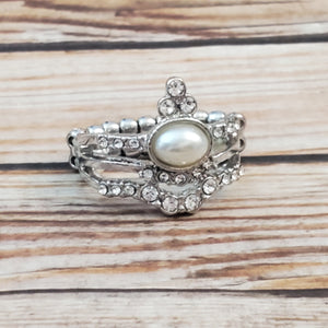 Timeless Tiaras - White Dainty Ring